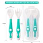 Ustensiles De Bébé Cuillère Fourche avec voyage Safe Case Toddler Bébés Enfants Alimentation Cuillère D'entraînement Easy Grip P