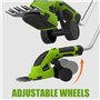FOONNUN Cisaille Sculpte-Haie Électrique et Taille-Herbes Téléscopique sans Fil 7,2V, Cisaille à Gazon 2 en 1, Poignée Rotative 