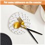 Szaboviktoria 8 Pièces Dessous de Verre, sous Verre, Dessous de Plat en Verre, Dessous de Verre Rond en Fil de Coton, Dessous de