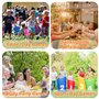 Chennyfun Sports Day Kit, 38 Pièces Ensemble de Jeux D'extérieur Fournitures, Course en Sac, Course À 3 Pattes, Course Aux Oeufs
