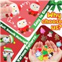 Chennyfun Calendrier de L'avent Squishy 2024, 24pcs Calendrier de l'Avent Mochi Squeeze Toy pour Enfant, 24 Jours Calendrier de 