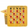 MR CHIPS Lot de 50 cartes de bingo transparentes rapides avec fenêtres coulissantes - Style grain de bois