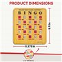 MR CHIPS Lot de 50 cartes de bingo transparentes rapides avec fenêtres coulissantes - Style grain de bois