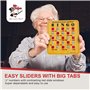 MR CHIPS Lot de 50 cartes de bingo transparentes rapides avec fenêtres coulissantes - Style grain de bois