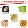 MR CHIPS Lot de 50 cartes de bingo transparentes rapides avec fenêtres coulissantes - Style grain de bois