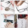 16 Pièces Tournevis Precision Réparation Outils Kit Horloger avec Pincettes Chiffon Et Sac De Rangement, Jeu Petit Tourne Vis Ho