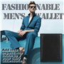 TEEHON® Classique Portefeuille Homme en Cuir Véritable Porte-Monnaie avec Blocage RFID/NFC 13 Porte Carte Crédit, 2 Compartiment