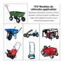 1PZ F3T-35I Pneu chambre à air 4.10/3.50-4 pour Remorque Tracteur Diable Chariot de jardin Fraise à neige Tondeuse à main Camion