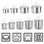 Faitout à Induction Inox Marmite à Soupe Marmite 27 L 32x32 cm Acier inoxydable