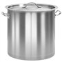 Marmite Traiteur avec Couvercle, Faitout à Induction Inox Marmite à Soupe Marmite 27 L 32x32 cm Acier inoxydable