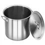 Marmite Traiteur avec Couvercle, Faitout à Induction Inox Marmite à Soupe Marmite 27 L 32x32 cm Acier inoxydable