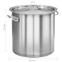 Marmite Traiteur avec Couvercle, Faitout à Induction Inox Marmite à Soupe Marmite 27 L 32x32 cm Acier inoxydable
