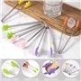 TRKETK 8 Pièces Minis Pince Alimentaire, Mini Pinces en Silicone en Forme de Main Multifonctions Coloré Petite Pince à Sucre Pin