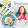 TRKETK 8 Pièces Minis Pince Alimentaire, Mini Pinces en Silicone en Forme de Main Multifonctions Coloré Petite Pince à Sucre Pin