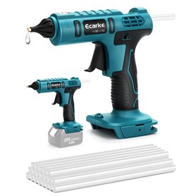 Ecarke Pistolet à colle sans fil pour batterie au lithium Ma Kita 18 V Pistolet à colle chaude sans fil Idéal pour les réparatio