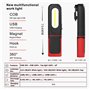 Lampe de Travail LED Rechargeable, Lampe d'inspection 2 en 1 avec Rotation à 360 degrés et 5W COB LED Torche lampe avec Base Mag