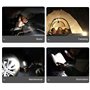 Lampe de Travail LED Rechargeable, Lampe d'inspection 2 en 1 avec Rotation à 360 degrés et 5W COB LED Torche lampe avec Base Mag