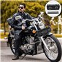 DUOHERESHUI Sacoche De Selle De Moto, Sac à Outils De Moto, Universelle Sacoches Cavalières pour Moto Cuir, avec 2 Sangles De Mo
