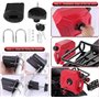 HaTur 5 Litre Réservoir de carburant portable Jerrican Réservoir de Secours d'urgence Essence Peut pour Moto ATV UTV Rouge