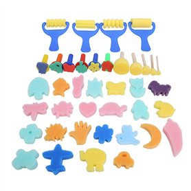 39 Pièces Kits de Peinture Pinceaux Éponge DIY Rouleau Peinture Enfant Loisir Créatif Kit D'apprentissage Dessin Jouet Cadeau An