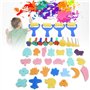 39 Pièces Kits de Peinture Pinceaux Éponge DIY Rouleau Peinture Enfant Loisir Créatif Kit D'apprentissage Dessin Jouet Cadeau An