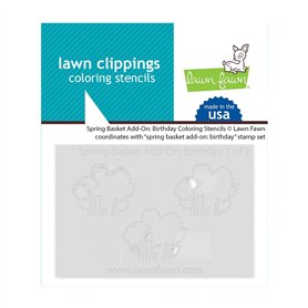 Lawn Fawn LF3663 Spring Basket Add-On : pochoirs de coloriage d'anniversaire