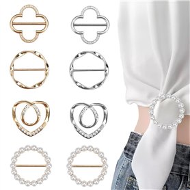 AABDTYYD Lot de 8 Clips pour Anneau D'écharpe
