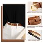 Ceintures en Cuir PU pour Femmes avec Boucle Dorée