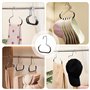Lot de 6 Porte Foulard,Range Ceinture pour Garde Robe,Antidérapants Porte Cravate,Cintres en Métal pour Chapeaux,Organisateur de