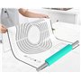 Rouleau à pâtisserie,rouleau à pâtisserie en silicone,antiadhésif en acier inoxydable avec poignées,Tapis de Cuisson pour fondan