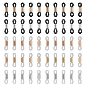 HAOBIN 50 Pieces ExtréMitéS De ChaîNe De Lunettes Boucle De ChaîNe De Lunettes ExtréMitéS ChaîNe De Lunettes Connecteur D'ExtréM
