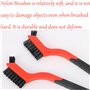 Lot de 3 brosses métalliques pour nettoyer l'élimination de la rouille dans les trous, en laiton, acier inoxydable, nylon