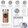SaiXuan Présentoir à Épices 20 Pots Verre - Étagère à Épices en Acier Inoxydable Carrousel ,Pour Rangement Epices Cuisine,Barbec