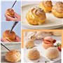 Douille Patisserie Poches à Douille 34 Pcs, DIY Patisserie Accessoire Kit Professionnelle, Acier Inoxydable Douilles, Ustensiles