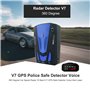 Détecteur de radar de véhicule Riloer, détecteur de radar GPS V7 de vitesse de camionneur de voiture à 360 °, avertissement d'al