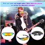 THATSRAD 4 PCS Lunettes de Soleil Futuristes Colorées 14 * 4cm Lunettes de Soleil Alien Lunettes de Soleil Miroir Futuristes Lun