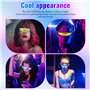 THATSRAD 4 PCS Lunettes de Soleil Futuristes Colorées 14 * 4cm Lunettes de Soleil Alien Lunettes de Soleil Miroir Futuristes Lun