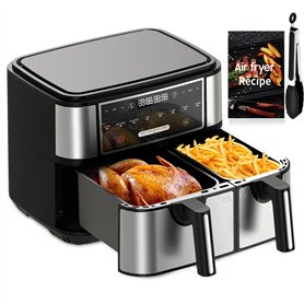 Friteuse à air 4L+6L à deux paniers pour la famille