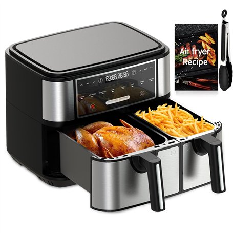 Friteuse à air 4L+6L à deux paniers pour la famille