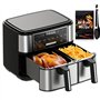 Friteuse à air 4L+6L à deux paniers pour la famille