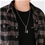 Manqyi Collier Hache Viking, Double Face Axe Pendentif Collier, Collier Viking Pendentif Hache, Loup Celtique Corbeau Double Fac