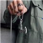 Manqyi Collier Hache Viking, Double Face Axe Pendentif Collier, Collier Viking Pendentif Hache, Loup Celtique Corbeau Double Fac