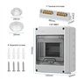MumdoYAL coffret Electrique Etanche，IP65 avec 1 rangée de 5 modules，tableau electrique，boitier etanche electrique exterieur，pour