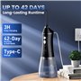 Hydropulseur dentaire sans fil, portable, pulsation de 0,6 mm avec 5 modes, 320 ml et étanchéité IPX7 pour dents/gencives/langue