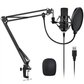 YOTTO Microphone USB à Condensateur Enregistrement pour Ordinateur de Bureau et Ordinateur Portable MAC Windows