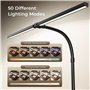 Tyonto 1300LM Lampe de Bureau à Double Tête LED Réglable Avec télécommande, 24W 80CM Lampe à Pince pour Écran, Lumière à Domicil