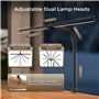 Tyonto 1300LM Lampe de Bureau à Double Tête LED Réglable Avec télécommande, 24W 80CM Lampe à Pince pour Écran, Lumière à Domicil