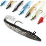 Croch 10 Pièces Leurre Souple de Pêche avec T-Tail Articles de Pêche en Silicone 11CM/18.5g