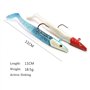 Croch 10 Pièces Leurre Souple de Pêche avec T-Tail Articles de Pêche en Silicone 11CM/18.5g