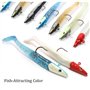 Croch 10 Pièces Leurre Souple de Pêche avec T-Tail Articles de Pêche en Silicone 11CM/18.5g